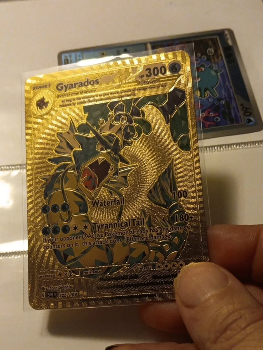Gyarados Gold Holographic Collectible Card (Gold)